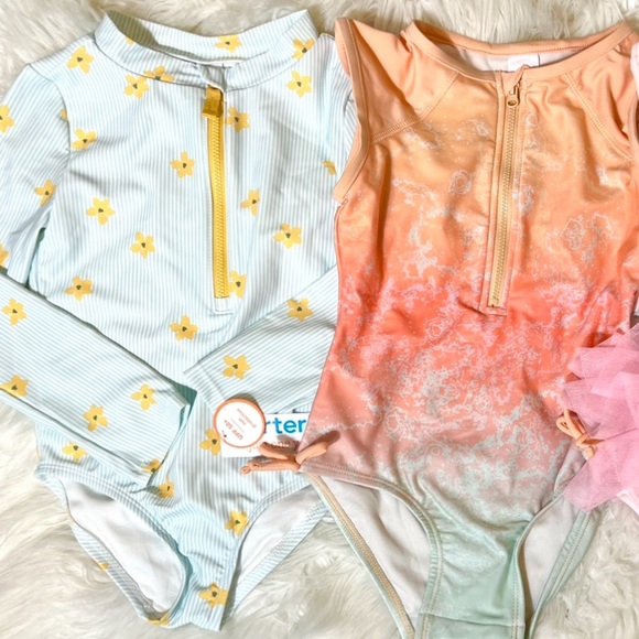 5T swim bundle- Cat & Jack NWT rash guards - Picture 2 of 3